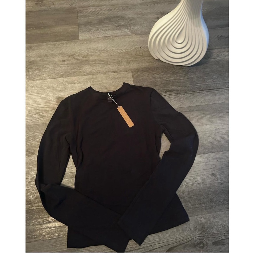 SKIMS Soft Lounge Black Long sleeve shirt
